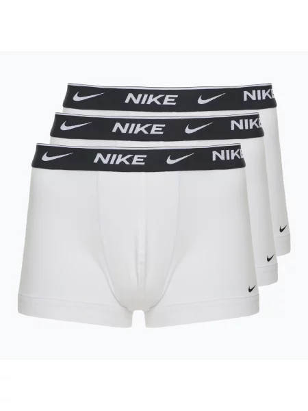 Boxerky Nike Everyday Cotton Stretch Trunk 3 páry white bílé