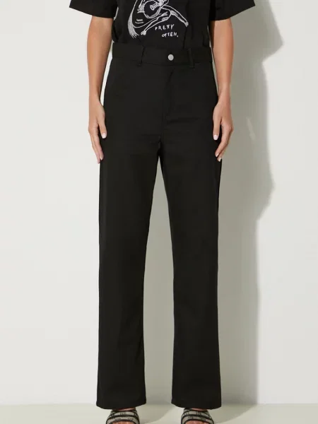 Carhartt WIP pantaloni Simple Pant femei drept high waist negru