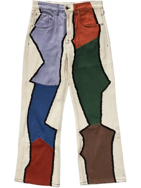 Blugi evazați Glass Cypress albastru