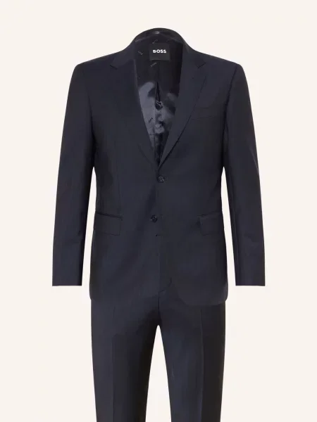 Boss Oblek Huge Slim Fit tmavě modrá