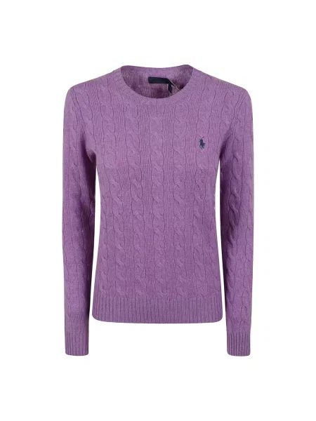 Sweter w kroju regular fit z mieszanki wełny i kaszmiru JULIANNA' Polo Ralph Lauren fioletowy