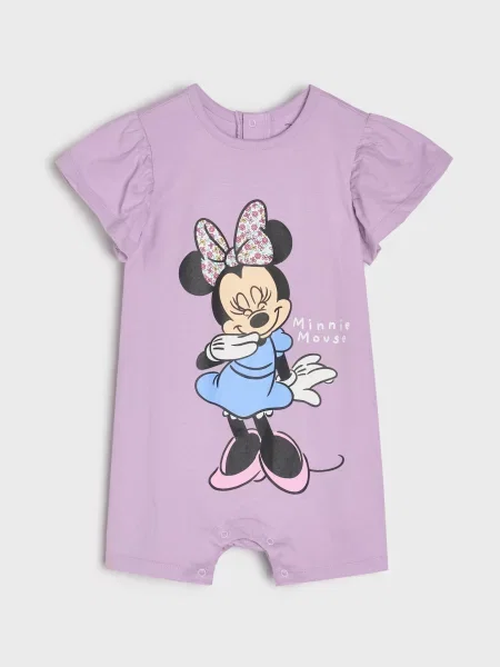 Sinsay overal s potiskem Minnie Mouse levandulová