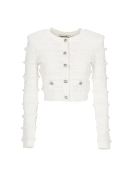 Kardigan Self-portrait biały