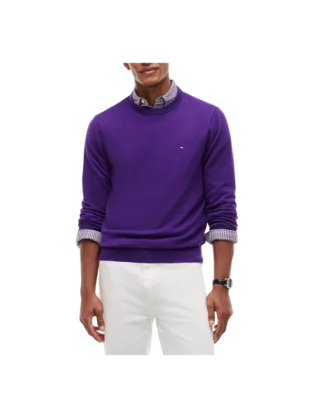 Sweter Tommy Hilfiger z kaszmiru fioletowy