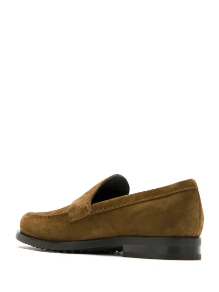 Pantofi loafer Tod's din piele de căprioară maro