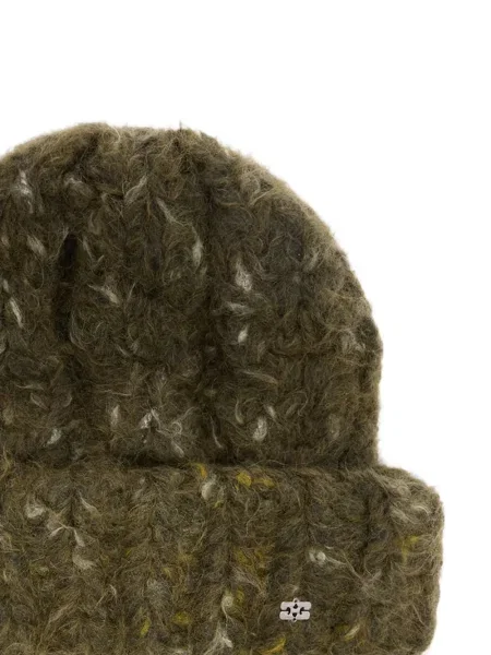 Căciulă Ganni tricotate verde