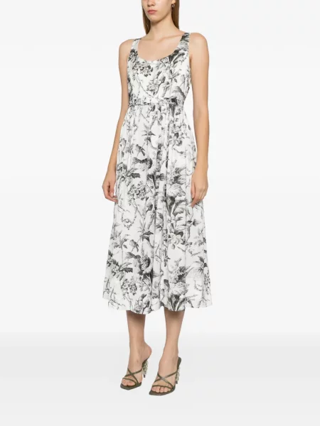 Rochie Needle & Thread din jacard alb