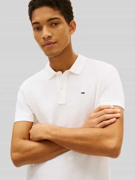 Tommy Jeans polo gładki biały