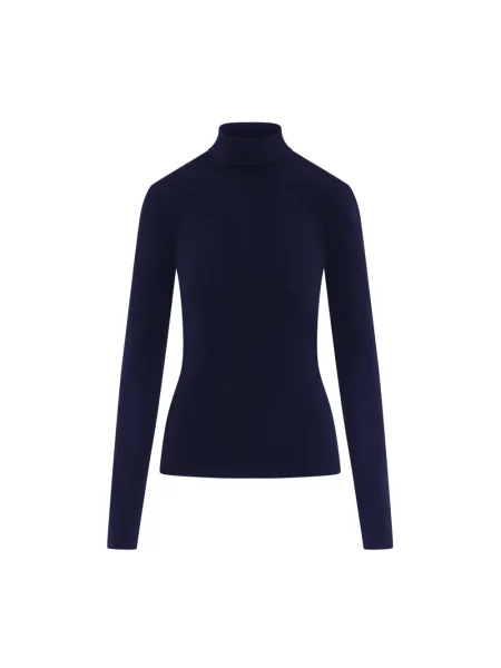 Sweter z golfem Marc Cain niebieski