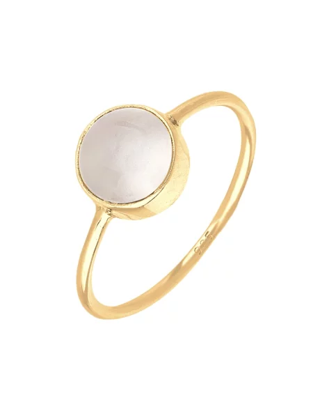 ELLI Prstan Solitär zlata / biserno bela