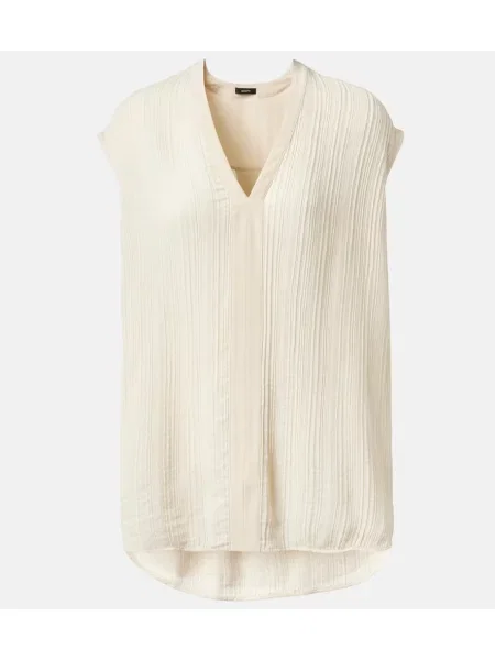 Top Joseph plisat alb