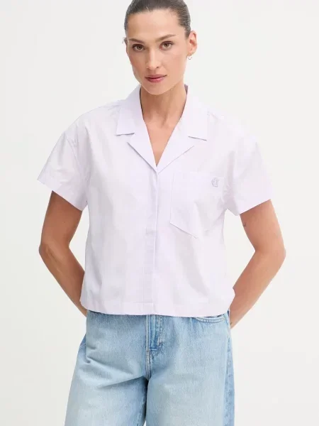 Calvin Klein Jeans cămașă pentru femei din violet
