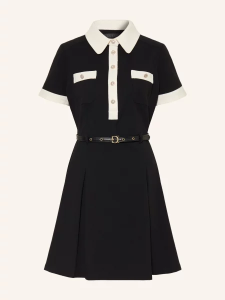 Guess Šaty Claudie / krémová černá