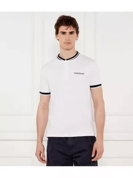 Guess Jeans Polo HENLEY alb