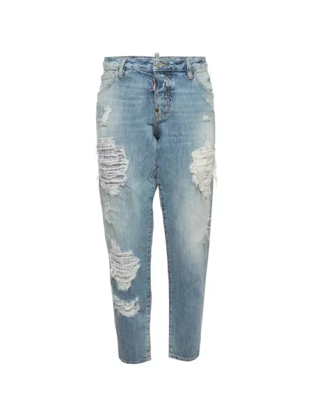 Blugi Dsquared2 zdrențuiți cu 5 buzunare albastru