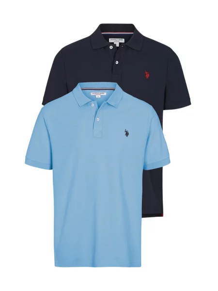 U.S. POLO ASSN. Tričko Alfred marine / světlemodrá modrá