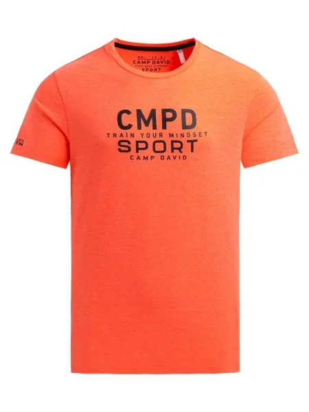 CAMP DAVID Majica oranžna črna