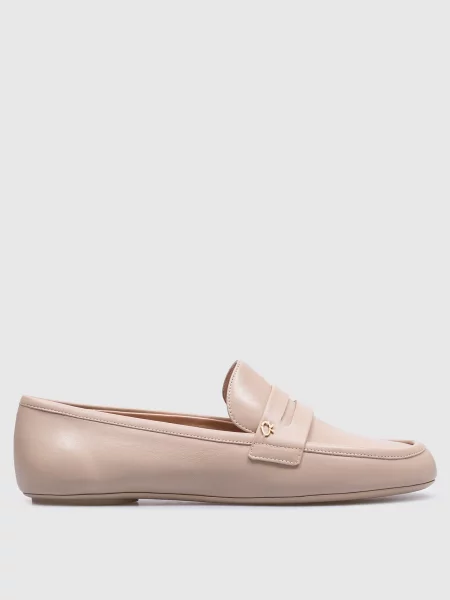 Кожаные лоферы Gianvito Rossi бежевые