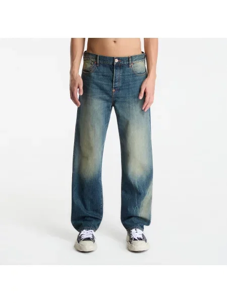 Pantaloni Kenzo cu strasuri albastru