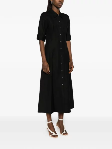 Rochie tip cămașă Simkhai negru