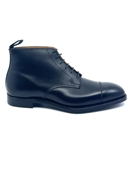 Botki Crockett & Jones sznurowane skórzane czarne