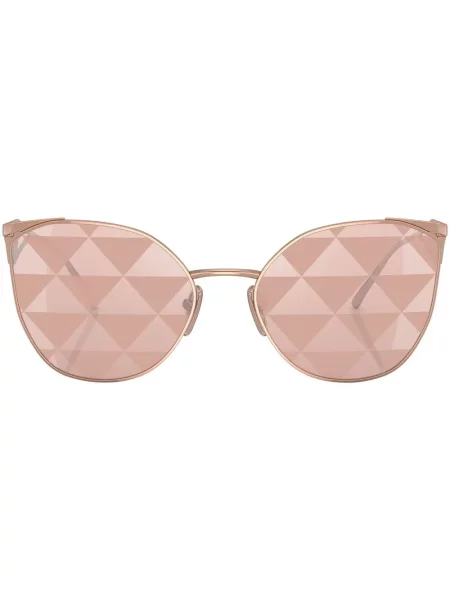 Saulės akiniai Prada Eyewear su autografu rožinė