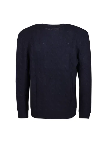 Dzianinowy sweter Polo Ralph Lauren niebieski