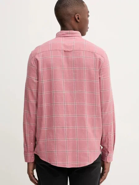 Tommy Jeans koszula w kratę Mężczyźni Regular Fit w kratkę S różowy