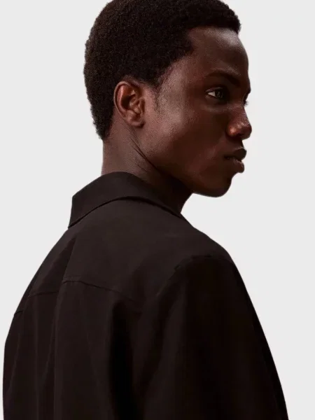 Шерстяная рубашка Calvin Klein черная