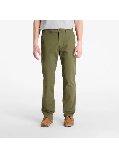 Kalhoty GAP V-Essential Straight Fit Olive khaki