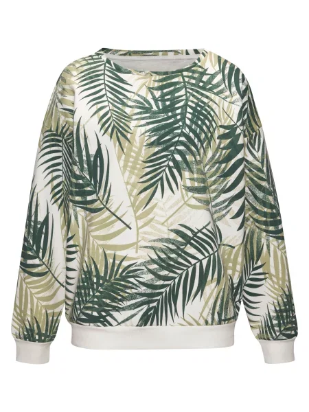 LASCANA Majica zelena bela