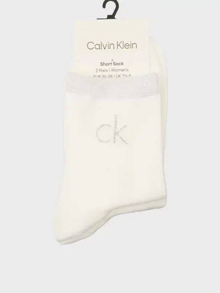 Короткие носки Calvin Klein Jeans с лого белые