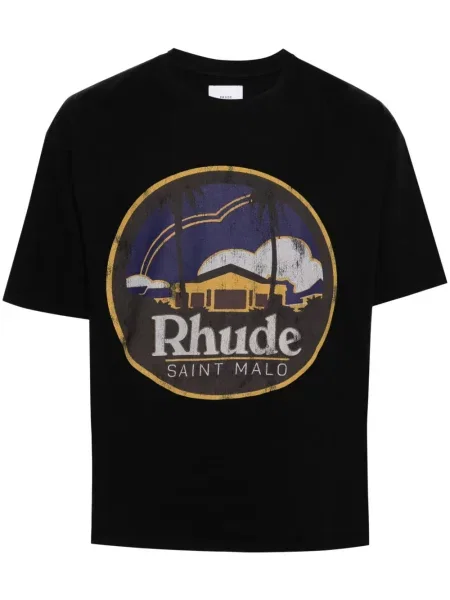 Tricou Rhude cu imagine negru