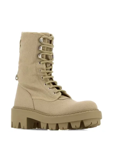 Botine Prada cu șireturi din dantelă