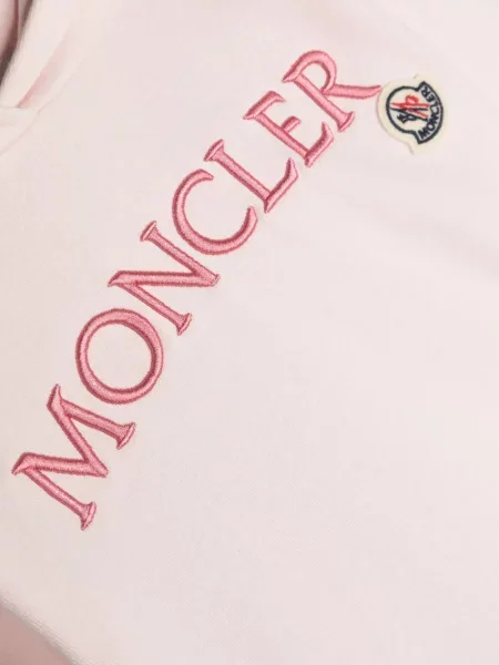 Bluza z kapturem dziecięca Moncler Enfant różowa