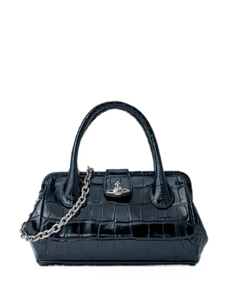 Geantă shopper Vivienne Westwood din piele negru