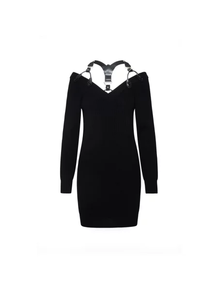 Sukienka Moschino wełniana czarna