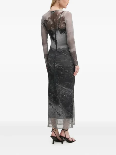 Rochie midi Never Fully Dressed cu imagine până la genunchi de costum negru