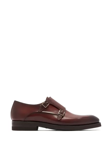 Pantofi monk Magnanni cu bretele maro
