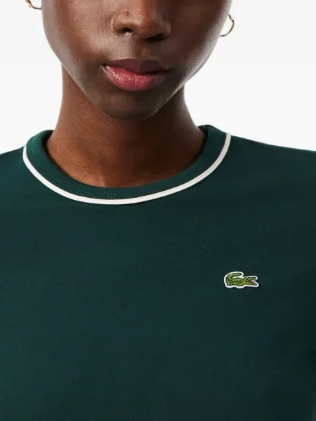 Scurt tricou Lacoste cu autograf verde