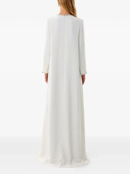 Lung rochie maxi Dina Melwani alb