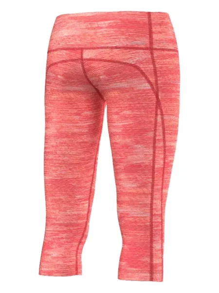 Legginsy Adidas do biegania z nadrukiem z dekoltem w serek czerwone