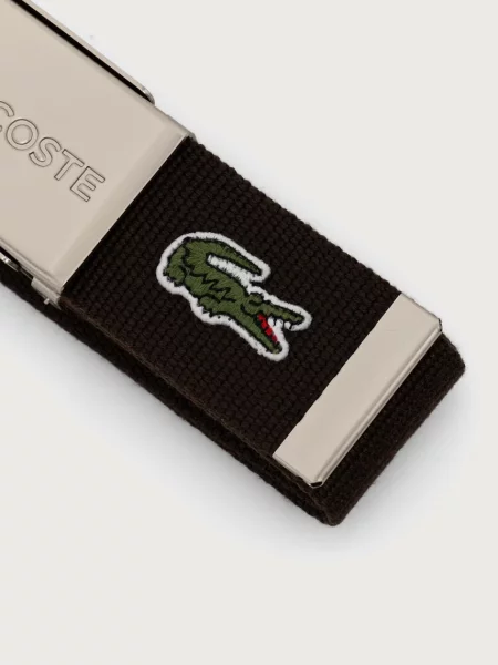 Curea Lacoste Woven Strap In Kit Belt Palmier Chine/Delft maro