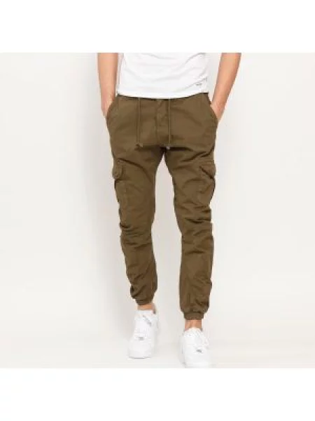 Běžecké tepláky Urban Classics hnědé