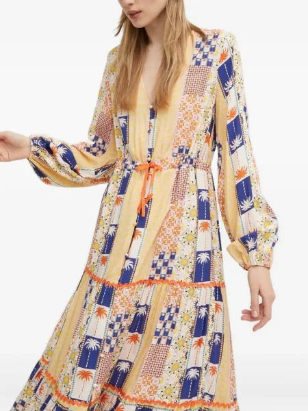 Warstwowa sukienka midi Never Fully Dressed do kolan garniturowa