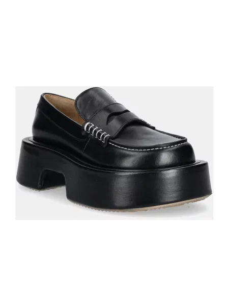JW Anderson mokasyny skórzane Platform Moccasin na platformie czarny