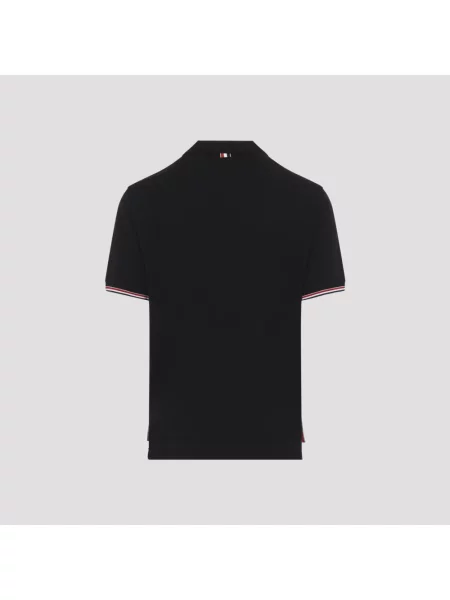 Koszulka polo Thom Browne klasyczna czarna
