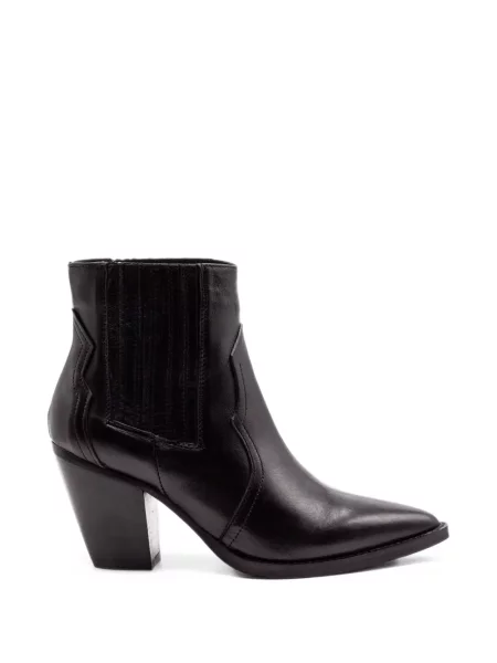 Botine Julie Dee din piele negru