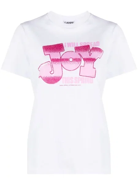 Tricou Ganni cu imagine din jerseu