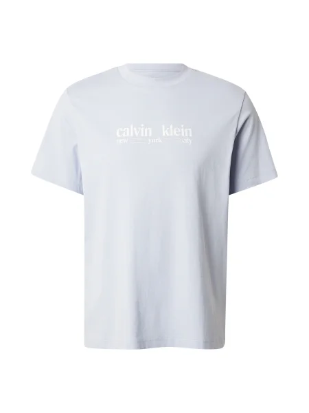 Calvin Klein Jeans Tricou NYC mov pastel / alb violet